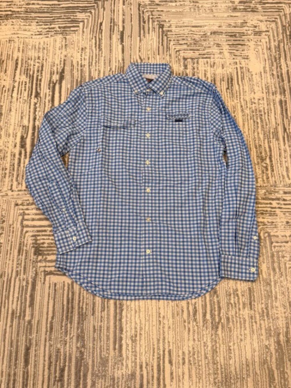 NEW Vineyard Vines men's Small Harbor Button Down Blue/White shirt Retails $128